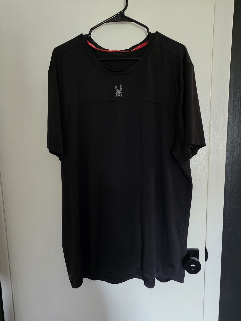 Spyder Black Short Sleeve Performance Tee with Subtle Logo